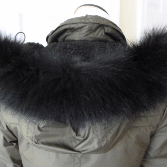 Burberry Worthington Down Toggle Coat Fox Fur Hood - Picture 5 of 8
